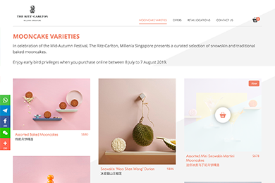 Ritz Carlton Mooncake  - Web Development